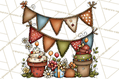 Adorable Birthday Robot Clipart, Playful Toy Robot Clip Art Product Image 3