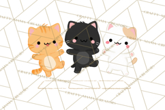 Kawaii Cat Clipart, Cute Kitten PNG, Fun Cat Illustrations Product Image 3