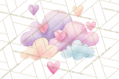 Valentine Safari Animal Clipart PNG, Watercolor Elephant Png Product Image 5