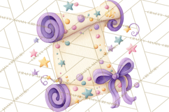 Graduation Diploma Clipart PNG, Whimsical Diploma Scroll Product Image 5