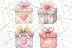 Valentine Safari Animal Clipart PNG, Watercolor Elephant Png Product Image 2