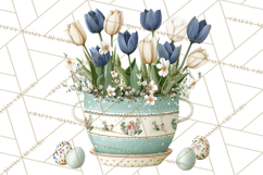 Spring Garden Clipart, Watering Cans, Flower Pots, Gardening Product Image 2