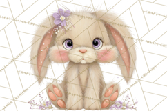 Peeking Large-Eyed Easter Animals PNG Pastel Illustrations Product Image 3