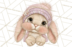 Peeking Large-Eyed Easter Animals PNG Pastel Illustrations Product Image 5