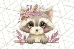 Peeking Large-Eyed Easter Animals PNG Pastel Illustrations Product Image 2