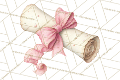 Graduation Diploma Clipart PNG, Whimsical Diploma Scroll Product Image 3