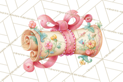 Graduation Diploma Clipart PNG, Whimsical Diploma Scroll Product Image 5