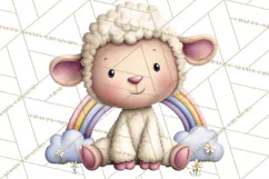 Spring Baby Animal Clipart, Baby Animals PNG, Pastel Nursery Product Image 5