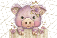 Peeking Large-Eyed Easter Animals PNG Pastel Illustrations Product Image 5