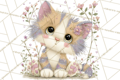 Peeking Large-Eyed Easter Animals PNG Pastel Illustrations Product Image 2