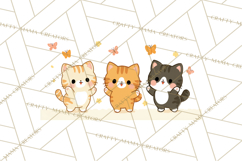 Kawaii Cat Clipart, Cute Kitten PNG, Fun Cat Illustrations Product Image 4
