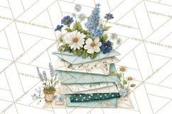 Spring Garden Clipart, Watering Cans, Flower Pots, Gardening Product Image 3