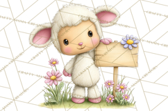 Spring Baby Animal Clipart, Baby Animals PNG, Pastel Nursery Product Image 4