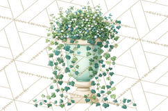 Spring Garden Clipart, Watering Cans, Flower Pots, Gardening Product Image 2