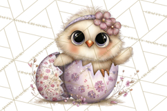 Peeking Large-Eyed Easter Animals PNG Pastel Illustrations Product Image 3