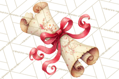 Graduation Diploma Clipart PNG, Whimsical Diploma Scroll Product Image 3