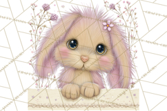 Peeking Large-Eyed Easter Animals PNG Pastel Illustrations Product Image 4