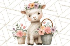 Adorable Baby Animals Easter Clipart PNG, Pastel Chicks Png Product Image 5