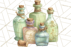 Vintage Herbal Apothecary Clipart, Spring Botanical Png Product Image 5