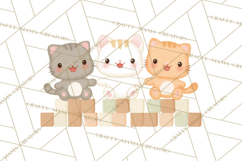 Kawaii Cat Clipart, Cute Kitten PNG, Fun Cat Illustrations Product Image 5