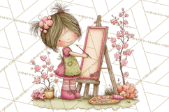 Adorable Spring Kids Clipart, Playful Children Clip Art PNG Product Image 5