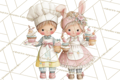 Easter Baking Clipart, Cute Easter Bakers, Pastel Cookies Product Image 5