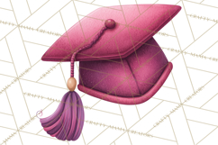 Graduation Cap Clipart PNG, Whimsical Graduation Hat Tassel Product Image 2