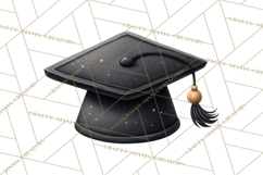 Graduation Cap Clipart PNG, Whimsical Graduation Hat Tassel Product Image 2