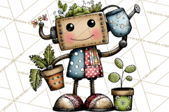 Adorable Robots Clipart, Playful Toy Robot Clip Art PNG Product Image 2
