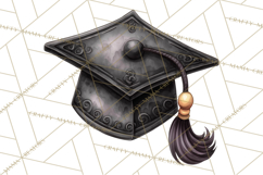 Graduation Cap Clipart PNG, Whimsical Graduation Hat Tassel Product Image 3