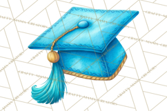 Graduation Cap Clipart PNG, Whimsical Graduation Hat Tassel Product Image 4