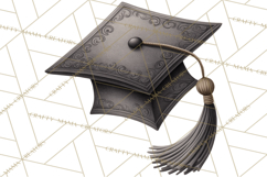 Graduation Cap Clipart PNG, Whimsical Graduation Hat Tassel Product Image 5