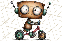 Adorable Robots Clipart, Playful Toy Robot Clip Art PNG Product Image 5