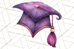 Graduation Cap Clipart PNG, Whimsical Graduation Hat Tassel Product Image 5