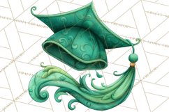 Graduation Cap Clipart PNG, Whimsical Graduation Hat Tassel Product Image 4