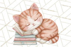 Valentine Animals Reading Books Clipart, Heart Storytime PNG Product Image 3