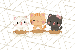 Kawaii Cat Clipart, Cute Kitten PNG, Fun Cat Illustrations Product Image 3