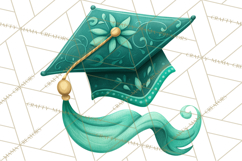 Graduation Cap Clipart PNG, Whimsical Graduation Hat Tassel Product Image 2