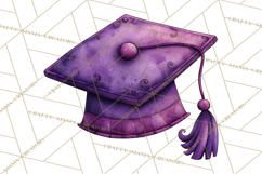 Graduation Cap Clipart PNG, Whimsical Graduation Hat Tassel Product Image 3