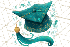 Graduation Cap Clipart PNG, Whimsical Graduation Hat Tassel Product Image 4