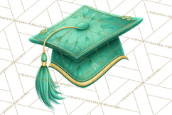 Graduation Cap Clipart PNG, Whimsical Graduation Hat Tassel Product Image 2