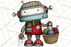 Adorable Robots Clipart, Playful Toy Robot Clip Art PNG Product Image 3