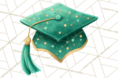 Graduation Cap Clipart PNG, Whimsical Graduation Hat Tassel Product Image 5