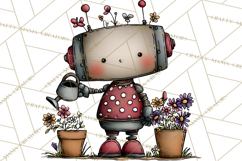Adorable Robots Clipart, Playful Toy Robot Clip Art PNG Product Image 5