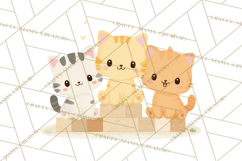 Kawaii Cat Clipart, Cute Kitten PNG, Fun Cat Illustrations Product Image 4