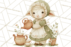 Vintage Spring Animals Clipart, Tea Party Picnic Png Product Image 4