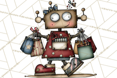 Adorable Birthday Robot Clipart, Playful Toy Robot Clip Art Product Image 4