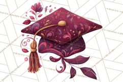 Graduation Cap Clipart PNG, Whimsical Graduation Hat Tassel Product Image 3