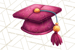 Graduation Cap Clipart PNG, Whimsical Graduation Hat Tassel Product Image 4