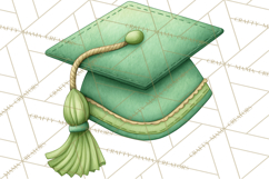 Graduation Cap Clipart PNG, Whimsical Graduation Hat Tassel Product Image 5